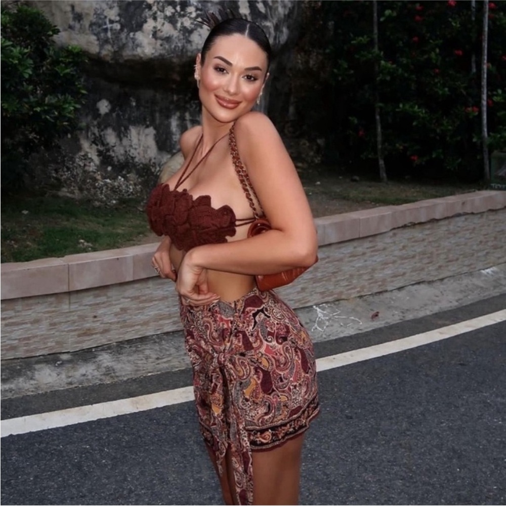FLORAL BANDEAU TOP - Picture 3 of 12